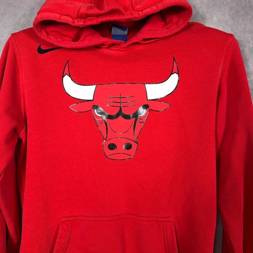Nike Chicago Bulls NBA Hoodie‎ Fleece Graphic Sweatshirt Small Red Basketball